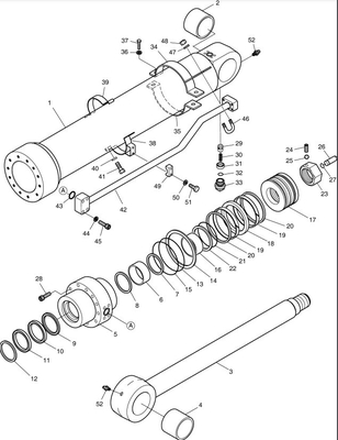 Travaux de construction Essentiel haut DH300LC-7 cylindre de tuyau d'huile pour le creuseur Doosan