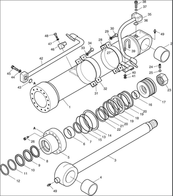 Travaux de construction Essentiel haut DH300LC-7 cylindre de tuyau d'huile pour le creuseur Doosan