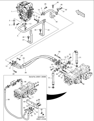 Travaux de construction Essentiel haut DH300LC-7 cylindre de tuyau d'huile pour le creuseur Doosan
