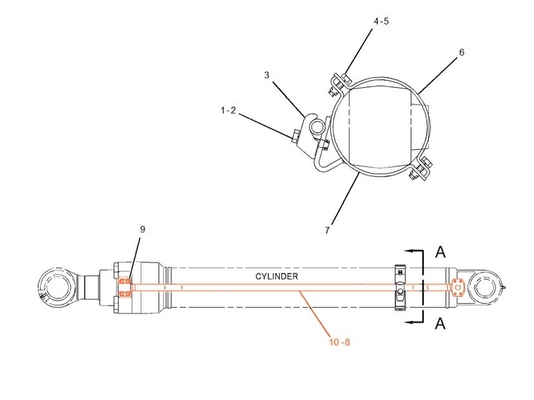 Catégorie 320C Pipelines pour excavatrices Pièces de rechange pour tubes à huile cylindriques pour excavatrices