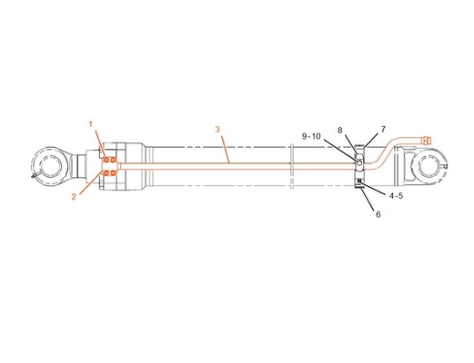 Catégorie 320C Pipelines pour excavatrices Pièces de rechange pour tubes à huile cylindriques pour excavatrices