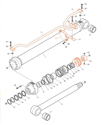 DX200A Tubes d'huile de cylindre pour le tube de l'excavatrice Doosan DOOSAN DX200A Recommandé