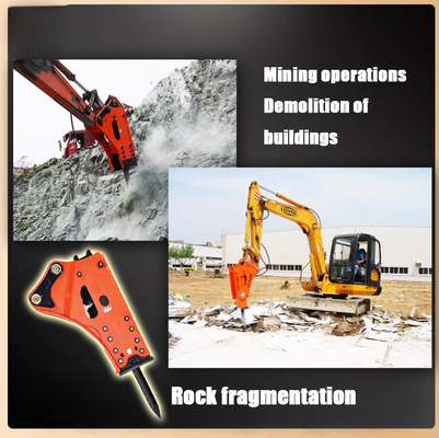 Le type de broyeur de marteaux de type excavateur à côté triangulaire 300 kg avec technologie de rupture intelligente