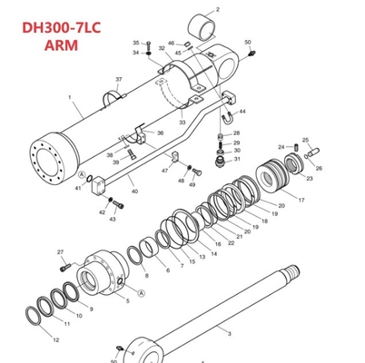 Doosan DH300 Serre-pipe pour excavatrice Serre-pipe pour cylindre hydraulique