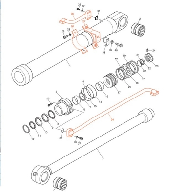 Pièces hydrauliques pour excavatrices lourdes, distributeurs, tuyaux à godet et tuyaux de retour