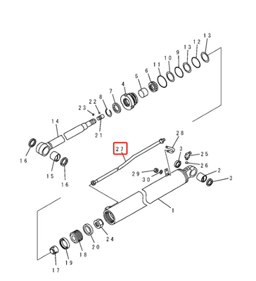 Travaux de construction PC60 Excavateur tuyau en fer pour système hydraulique Distributeur tuyau de rampe