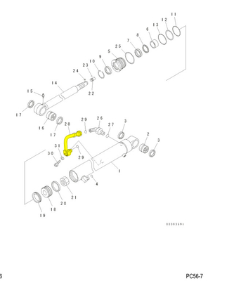 PC56 PC55MR-2 tuyau en fer pour excavateur pour distributeur de système hydraulique et tuyau à godet