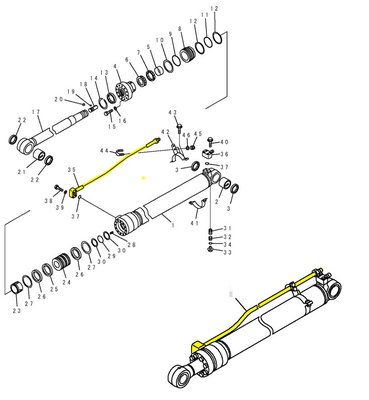 PC120 PC130 Excavateur tuyaux système hydraulique distributeur tuyau à godet