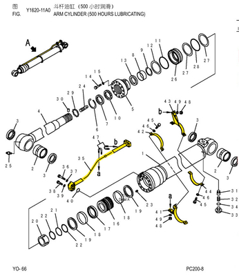 PC200 Système hydraulique économique Distributeur et tuyau de retour pour tuyau de fer de pelleteuse