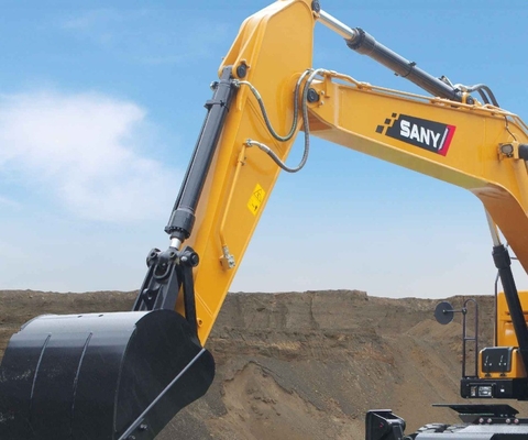 SY215 Distributeur de système hydraulique tuyau à godet et tuyau de retour pour excavateur tuyau en fer style coude