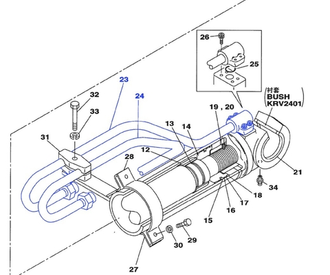 Boutiques de matériaux de construction Tubes en acier pour tuyaux de cylindres hydrauliques pour excavatrice SH210-5A