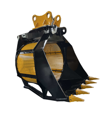 Capacité maximale d'accrochage 0.52CBM Bouteille rotative de dépistage pour une pelle de 5 à 40 tonnes
