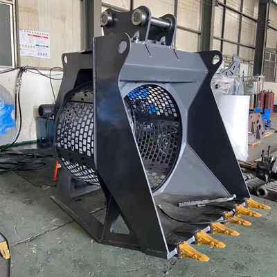 Appareils pour excavateurs multifonctionnels, cuve à écran de lavage de sable rotatif